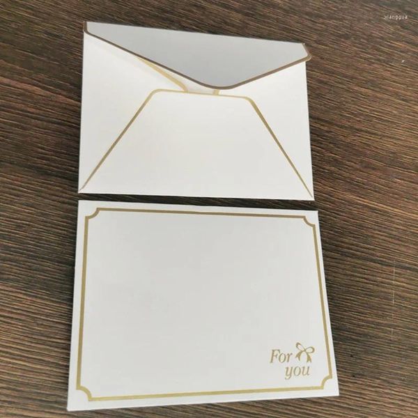 Cadeau cadeau 20pcs cartes de voeux joyeux festival carton avec enveloppes papier bronzant invitation d'anniversaire pour invité