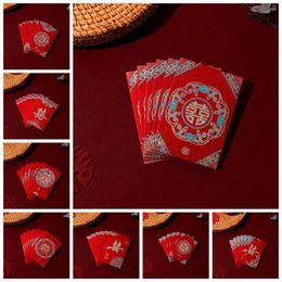 Geschenkwikkeling 20 stks Lucky Money Pocket traditionele meerdere patronen wensen wensen zegentas geluk rode envelop feestgeschenken