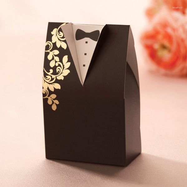 Cadeau cadeau 20pcs / pack personnalisé mariée et marié boîte de bonbons au chocolat fournitures de mariage créatives boîtes d'emballage