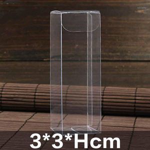 Emballage cadeau 20 pièces boîte en Pvc grand Transparent étanche clair avec trou de suspension emballage en plastique stockage Eventparty1