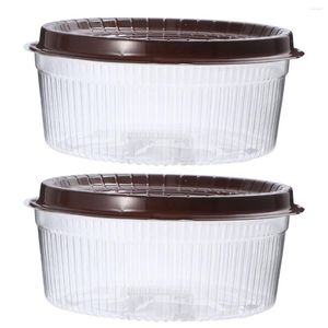 Emballage cadeau 20PCS Boîte à pâtisseries à gâteaux en plastique transparent Porte-muffins de 8 pouces Boîtes à cupcakes (Noir)