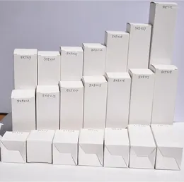 Envoltura de regalo 20 piezas Cajas de embalaje de tubo largo blanco Lápiz labial Caja de embalaje cosmética Botella de perfume Universal