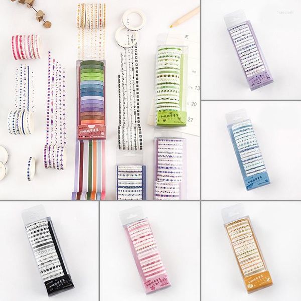 Cadeau Wrap 20Rolls / Set Washi Tape Autocollants Scrapbooking Adhésif Masquage Fournitures d'artisanat DIY Décoratif Japonais Papeterie Stick