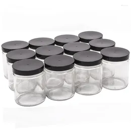 Cadeau cadeau 20set en plastique pot étiquettes holographiques 50ml conteneur vide clair support portable rond réservoir autocollant ensemble personnalisé