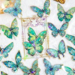 Cadeau cadeau 21 pcs par psck kawaii papeterie autocollants papillon agenda planificateur décoratif scrapbooking artisanat 6 types
