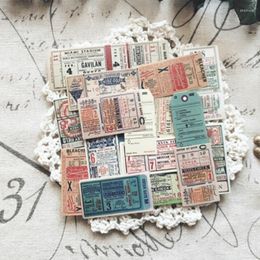 Emballage cadeau 22 pièces autocollants en papier vintage pour planificateur de scrapbooking heureux/projet de journal de fabrication de cartes