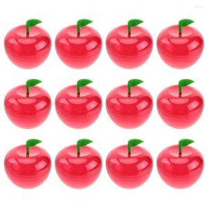 Cadeau cadeau 24 pcs Apple Candy Box Jar Couvercle Festival Présente Cas Ornements Conteneur en plastique Cas de Noël Conteneurs pour enfants pour enfants