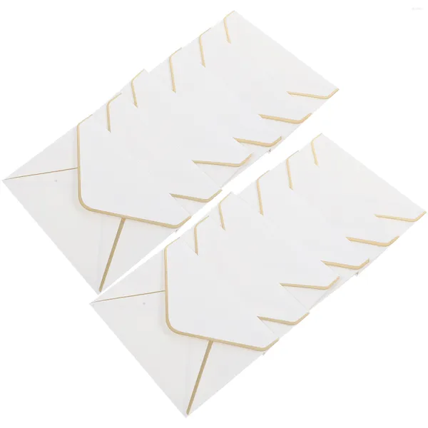 Papel de regalo 24 piezas Sobre autosellante Invitación de boda Sobres multifunción Tarjeta Papel de aluminio delicado Compacto en blanco