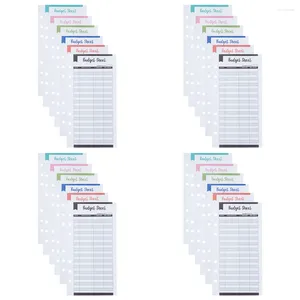 Cadeau cadeau 24 pcs six cartes de budget de couleur Business Binder Consommation Fournitures de bureau Monnaie Cash Record Paper