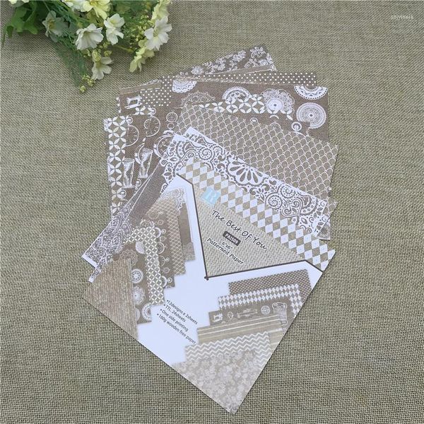Papier cadeau 24 feuilles 15,2 x 15,2 cm The Of You The Flower Patterned Paper Scrapbooking Pack Handmade Craft Background Pad