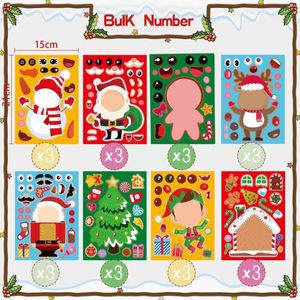 Geschenkwikkeling 24 vellen kerstdecorstickers Snowman Gnome Elk Claus Diy Decoratie Xmas Bags Tree Boxes Paper Labels S M9U0