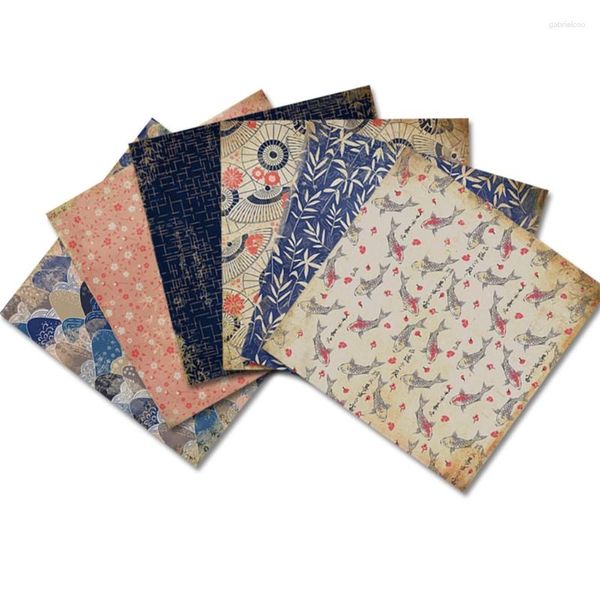 Emballage cadeau 24pcs 6x6 ''Papier de fond de motif de style japonais vintage pour scrapbooking