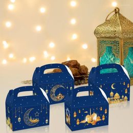 Geschenkwikkeling 24 -stcs Eid Mubarak Box met handvat Multifunctionele opslagaccessoire voor kinderen Huwelijksfeestje Gunst