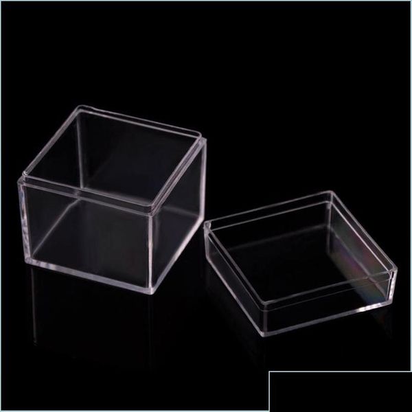 Emballage cadeau 24 pièces haut de gamme étui transparent acrylique carré Cube boîte à bonbons traiter boîtes de nourriture conteneur pour mariage bébé spectacle Dayupshop Drop Del Dhup3