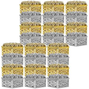 Cadeau cadeau 24pcs boîtes de faveur de mariage sculpté creux petite boîte de stockage de bonbons