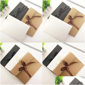 Geschenkomschakeling 24x18x0.7cm Geschenken Wikkel grote kraft po envelop ansichtkaart doos verpakkingskoffer wit papier cadeau -enveloppen voor zijden sjaal met dhbl8