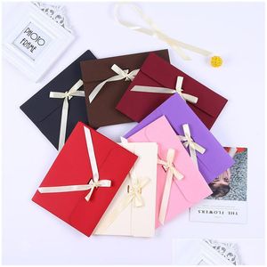 Emballage Cadeau 24X18X1Cm Arc Enveloppe Kraft Papier Sac De Poche Foulard Mouchoir Foulard En Soie Boîtes D'emballage Boîte 7 Couleurs Lx1152 Drop Deli Dh81C