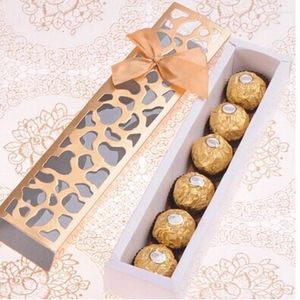 Emballage cadeau 25.5 5.5 3.7 cm coloré évider boîte de Macaron Muffin Cookie Dessert gâteau au chocolat emballage pour emballage de faveur de mariage