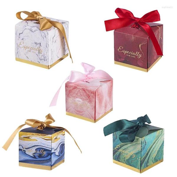 Envoltura de regalo 25/50PCS Tinta china Caja de dulces Favor de boda Cinta de embalaje Chocolate Bolsas misteriosas Baby Shower Suministros de fiesta de Navidad