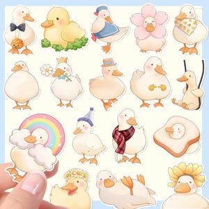 Geschenkwikkeling 25 Cartoon Cate Duck Kawayi Telefoon/pc -autotelefoon Zelfklevende plakboekenstickers Sticker Bruiloft Decoraties