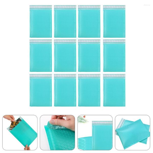 Envoltura de regalo 25 PCS Bubble Mailers Sobres azules Tela Polybags Bolsa de espuma Forro de mensajería