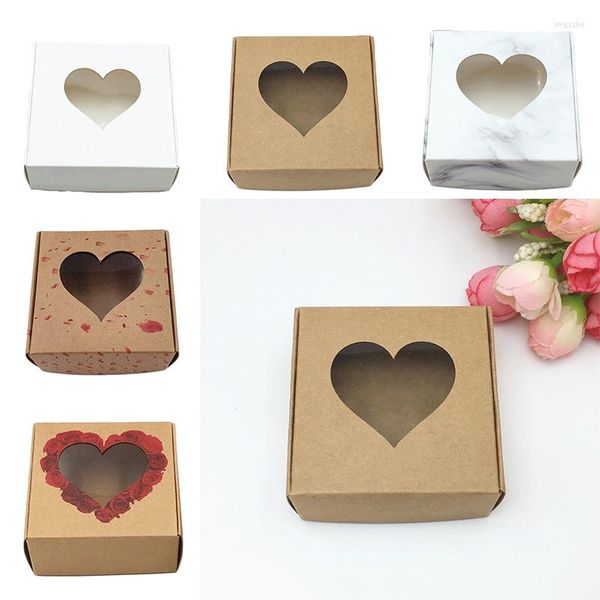 Envoltura de regalo 25 PCS Candy Cake Crafts Caja de embalaje Cajas de embalaje de jabón hechas a mano Suministros de boda