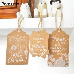 Emballage cadeau 25pc étiquettes en papier kraft multi-styles faites à la main/joyeux Noël merci bricolage artisanat étiquettes étiquettes fournitures d'emballage faveurs de mariage1