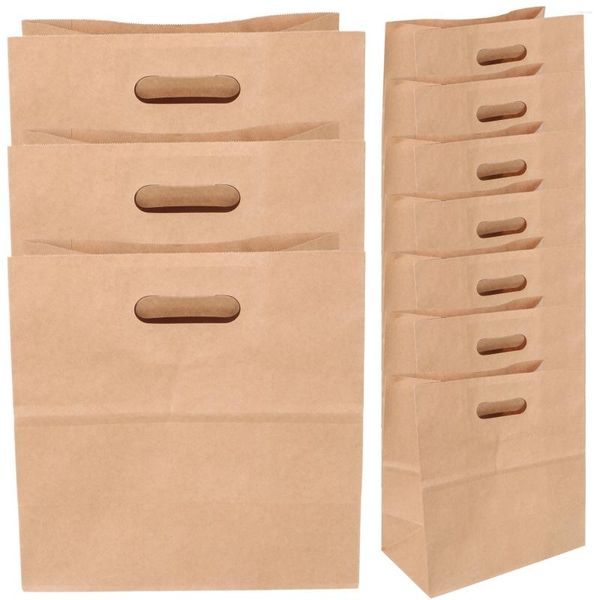 Enveloppe-cadeau 25pcs Sac à lunch Kraft Brown Paper Pouch