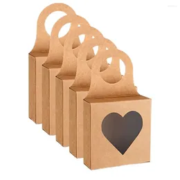 Geschenkwikkeling 25 van de handige wijnflessenbox Bruin/Wit delicate decoratief gebak Cookie Candy Packing Case