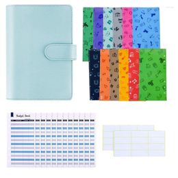 Gift Wrap 27 PCS PU Budget Binder met contante envelop wekelijkse kalender en maandelijkse persoonlijk plan 6-ring