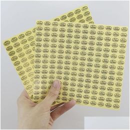 Geschenkomschakeling 2700 stcs/kavel goud/helder 9x1m ovaal papier garantielabel QC lijm sticker op maat gemaakte stickersgift druppel levering home ga otsua
