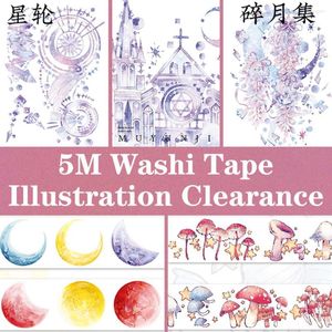 Cadeau Wrap 2M Rouleau Washi Tape Set Adhésif Décoration DIY Scrapbooking Autocollant Paysage Rêve Rubans De Masquage Papier