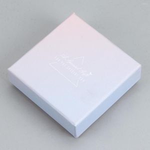 Papel de regalo 2 unids/lote cajas de joyería de esponja de papel cuadrado azul claro rosa caja de paquete de cumpleaños para fiesta de niña