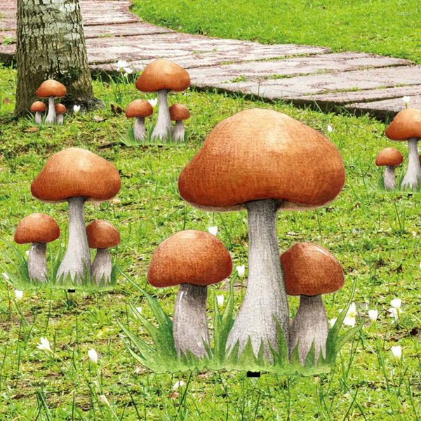 Emballage cadeau 2pcs extérieur piquets de jardin champignon inséré ornement cour piquet pelouse