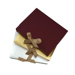 Emballage cadeau 3/10 pièces boîte-cadeau en or avec ruban boîte d'emballage cadeau en papier de luxe boîtes-cadeaux élégantes avec couvercle emballage de chocolat de bonbons de mariage 230301