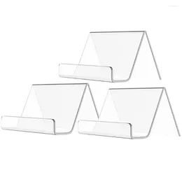 Geschenkwikkeling 3 PCS Duidelijke kleine portemonnee Kaarten Holder Holder Business Organizer Stand Table