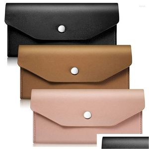 Geschenkomschakeling 3 stuks Cash Envelops Wallet Waterdichte platte metalen snap herbruikbare portemonnee voor drop levering Home Garden Feestelijke par Dhyjo