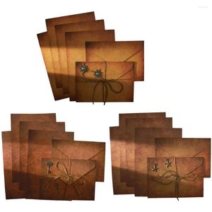 Geschenkwikkeling 3 Sets Vintage Stationaire Letter Papers AGE PAPIER Envelops Retro Writing Stationery