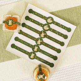 Gift Wrap 30 Pairs Lange Stijl Handgemaakte Mid-Autumn Festival Mooncakes Verpakking Afdichting Label Sticker Papieren Kaart Stickers