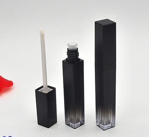 Geschenkwikkeling 30 pc's lege gradiënt zwarte lip gloss buis 5 ml container make -up olie plastic