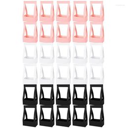 Geschenkwikkeling 30 PCS Bloemdoos voor arrangement Kraft Paper Bouquet Bags Zwart wit roze