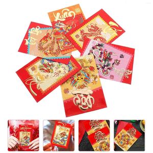 Cadeaupapier 30 stuks opblaasbaar 2024 jaar van de draak rood pakket bruiloft decor enveloppen papier Chinees