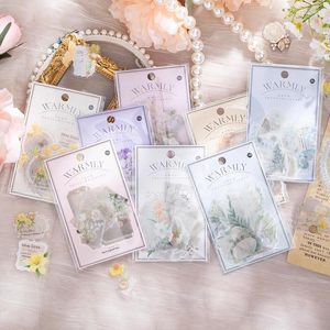 Cadeau cadeau 30 pcs vintage plante lettre fleur notes autocollants décoratifs scrapbooking étiquette journal papeterie téléphone ins journal planificateur