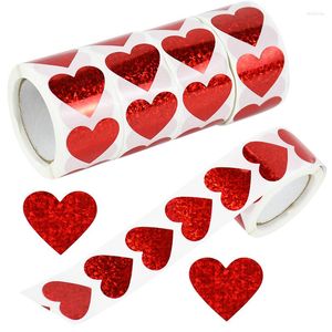 Emballage cadeau 300-500 étiquettes amour coeur forme autocollants saint valentin cadeaux emballage sac joint pour mariage saint valentin fête faveur décor