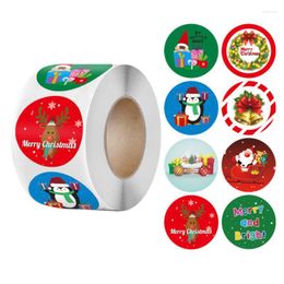 Gift Wrap 300/500pcs/Roll Christmas Stickers Santa Claus Festival Party Paster Bag Box ENVELOPE Decoratiebenodigdheden
