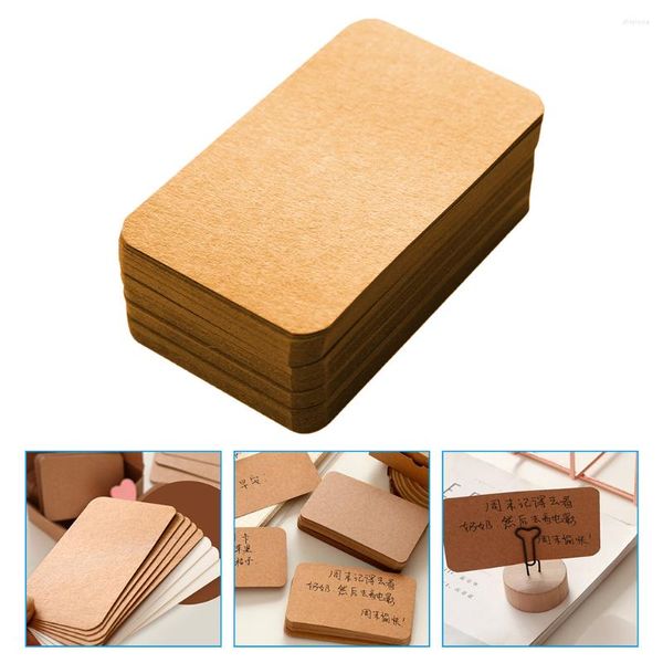 Emballage cadeau 300 pièces cartes de correspondance vierges boucles d'oreilles cartes d'affichage vacances bureau Note Flash papier Kraft signet