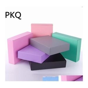 Geschenkwikkeling 30 stcs 15x15x5cm Colorf Paper verpakking Doos Pink kartonnen Soap Soap Carton Grote Kraft Craft Drop Delivery Home Garden Feestelijk OTXR4