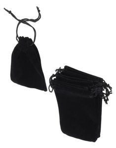 Enveloppe cadeau 30pcs Sac à cordon Sacches de stockage Sacs en tissu noir pour bijoux Small 7x9CM5471658