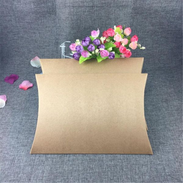 Emballage cadeau 30 pcs/Lot carton haute capacité papier Kraft oreiller boîtes pour croustilles gâteau cadeaux conteneur stockage en gros