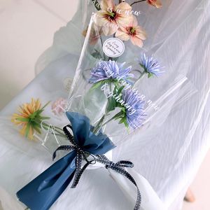 Geschenkomschakeling 30 stcs/set bloemen verpakkingszakken Transparant creatief waterdichte plastic boeketpapiertas